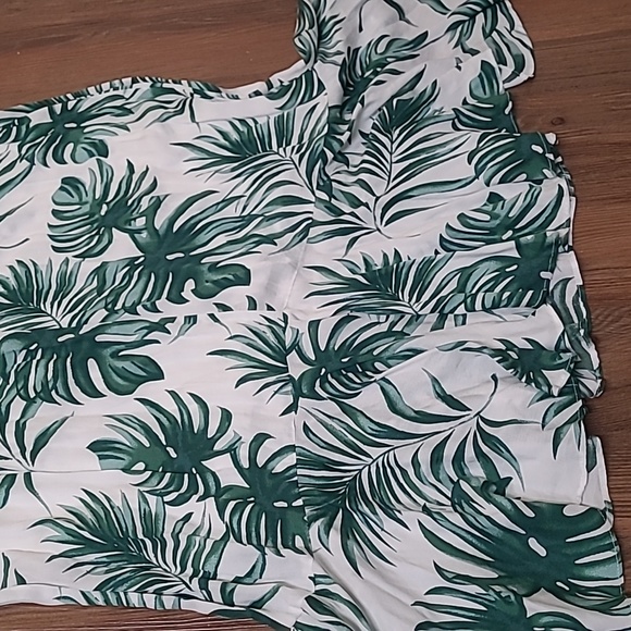 SANDY &SITropical Green and White Midi Dress for women zise m new dress casual. - Picture 10 of 16